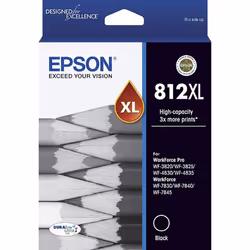 GENUINE Original Epson 812XL High Capacity Black Ink Cartridge Toner C13T05E192