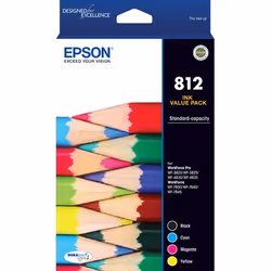Epson 812, Standard Yield, Black, Cyan, Magenta, Yellow, Pigment-based ink, Pigment-based ink, 4 pc(s), Value pack