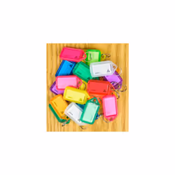 Kevron 56x30mm Keytags Assorted Colours Display Pack of 100