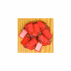 Kevron 56x30mm Keytags Red Display Pack of 100