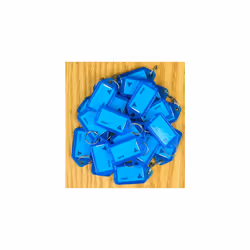 Kevron 56x30mm Keytags Blue Display Pack of 100