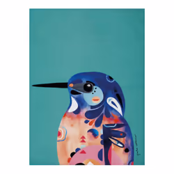 Maxwell & Williams Pete Cromer Azure KingFisher Tea Towel