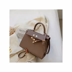 French Niche Texture Hand Bag 2024 New Women's Bags Fashion Minimalist Messenger Bag Popular Explosion Kelly Bag - Khaqi larg ...