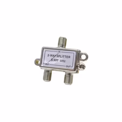 TV Splitter with Power Pass F Connectors Die Cast (2-Way)