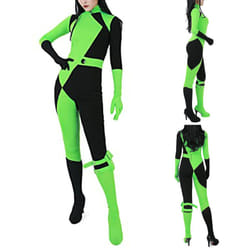 Women's Miss Go Bodysuit Jumpsuit Cosplay Costume Shego Costume Halloween Party Dress Up - 180
