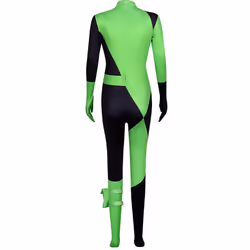 Women's Miss Go Bodysuit Jumpsuit Cosplay Costume Shego Costume Halloween Party Dress Up - 180
