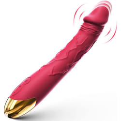 10 Powerful Vibration Mode Red Realistic Dildo Adult Toys Sex Toys