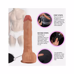 Realistic Ejaculation Dildo G-Spot Ass Pussy Sex Toys For Women 8 inch