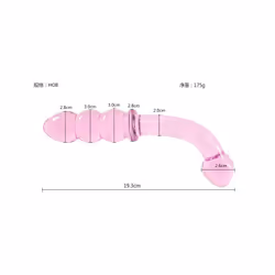The Pink Curve Glass Dildo