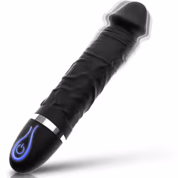 Vibrating Dildo for Men Adult Sex Toys Women, 7.7 Inch Wand Vibrator Realistic Dildos Male Vibrator for Men Anal Toy - Black