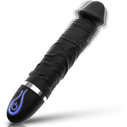Vibrating Dildo for Men Adult Sex Toys Women, 7.7 Inch Wand Vibrator Realistic Dildos Male Vibrator for Men Anal Toy - Black