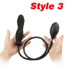 New Adult G-spot Dilation Stimulator Inflatable Anal Vibrator Anal Dilator Big Dildo Anal Insertion Sex Toys Male Sex Toys - black -style 3