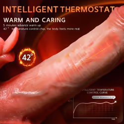 Thrusting Vibration Dildo Remote Control Female Masturbation Stick Heating Vaginal Massage G Spot Stimulation Adult Sex Toys - Licking Type