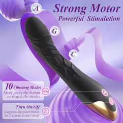 7.7 Inch Realistic Vibrator Dildo - Male & Female Prostate Massager