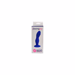 Loving Joy 6 Inch Silicone Dildo with Suction Cup Midnight Blue