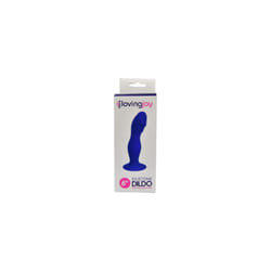 Loving Joy 6 Inch Silicone Dildo with Suction Cup Midnight Blue