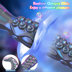 10.6'' Tentacle Silicone Modern Dildo Vibrator, 9 Modes, G&P Spot Toy