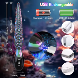 10.6'' Tentacle Silicone Modern Dildo Vibrator, 9 Modes, G&P Spot Toy