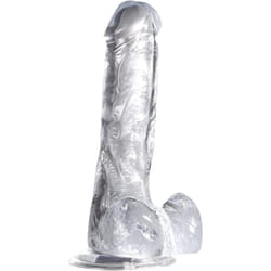 Transparent Clear Realistic Dildos with Suction Cup Hands-Free Play