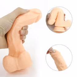 Dildo Dong Realistic Big Penis Cock Balls Viginal Anal Suction Cup Adult Sex Toy - S==15.5cm