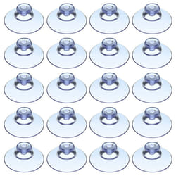 100Pcs Transparent Suction Cups, Plastic Suction Cups, Pads Without Hooks for Outdoor, Kitchen,Bathroom,Window 20Mm