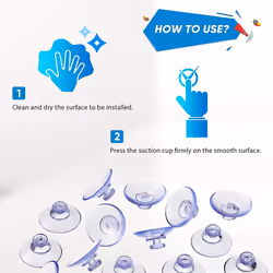 100Pcs Transparent Suction Cups, Plastic Suction Cups, Pads Without Hooks for Outdoor, Kitchen,Bathroom,Window 20Mm