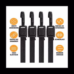 Bungee with Hooks,4Pcs Expanders with Hooks,100cm Adjustable Elastic Strap for Bicycle Carriers,Motorcycles