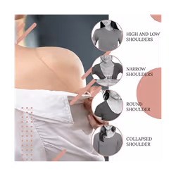 Silicone Shoulder Pads for Womens Clothings, Anti- Shoulder Push-Up Pads, Reusable, Invisible Enhancer 2 Pair