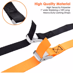 Lashing Straps Tie Down Straps with Zinc Alloy Cam Lock , for Cargo, Gear, Bikes & More