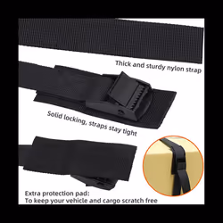 6.6Ft Lashing Straps with Adjustable Cam Buckles Tie Down Cinch Straps Up to 550Lbs for Packing,Cargo,Luggage 6 Pack