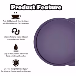 12 Pcs High Quality Cup Mat, Silicon Tea Coffee Table Round Mat Cup