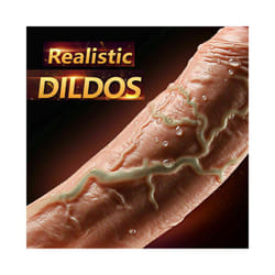 Multi-Speed Vibrations Realistic, Silent Penis Suction Cup Dildo