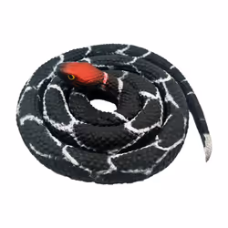 Realistic Rubber Fake Snake Toy for Pranks & Decor, 76cm - Black