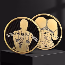 Funny Double Sided Adult Challenge Coin - Alloy