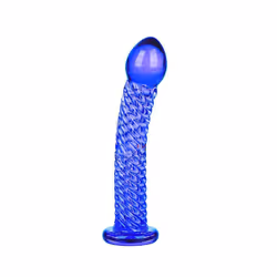 Blue Glacier Glass Realistic Dildo