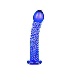 Blue Glacier Glass Realistic Dildo