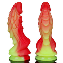Super Fantasy Red & Yellow Premium Silicone  Flame Dragon Dildo