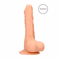 Real Rock - Dong W Testicles 9 inches - Flesh