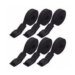 6.6Ft Lashing Straps with Adjustable Cam Buckles Tie Down Cinch Straps Up to 550Lbs for Packing,Cargo,Luggage 6 Pack