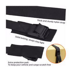 6.6Ft Lashing Straps with Adjustable Cam Buckles Tie Down Cinch Straps Up to 550Lbs for Packing,Cargo,Luggage 6 Pack