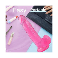 Realistic Dildo Feels Like Skin, 7.8 Inch Clear Dildo with Suction Cup