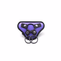 Satin Dildo Harness Couples Bondage Strap-On - Red
