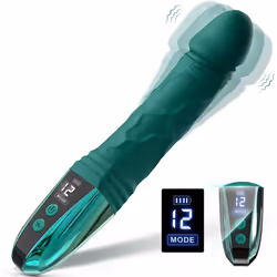 Realistic Vibrator Dildo Sex Toy, Anal Dildos Adult Toys with LED Display for Women G Spot Stimulation Vibrating Dildo Male S ...