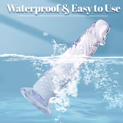 Realistic Dildo 7.8 Inch, Sex Toys Clear Silicone Dildos with Suction Cup