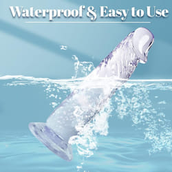 Realistic Dildo 7.8 Inch, Sex Toys Clear Silicone Dildos with Suction Cup
