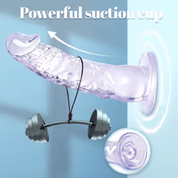 Realistic Dildo 7.8 Inch, Sex Toys Clear Silicone Dildos with Suction Cup