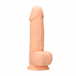 Silicone Dildo With Balls - 21,6 cm - Flesh