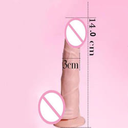 Realistic Penis Sex Toys For Woman Anal Massager Dildo With Suction Cup - nude -140mm