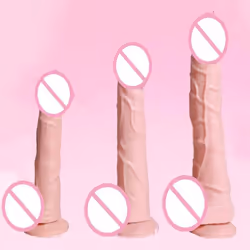 Realistic Penis Sex Toys For Woman Anal Massager Dildo With Suction Cup - nude -140mm