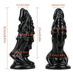 Modi Animal Dick Dragon Dildo Dinosaur Scales Penis Big Suction Cup Adult Anal Sex Toys For Women Men - black